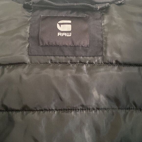 G STAR RAW Men’s Padded Hooded Black Jacket Size S - Picture 5 of 9